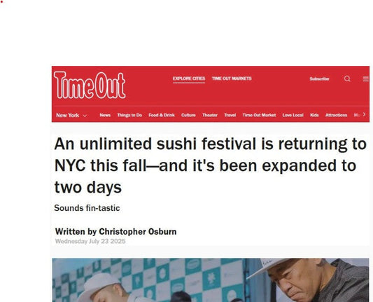 [TimeOut] An unlimited sushi festival is returning to NYC this fall—and it's been expanded to two days